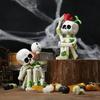 Two Fun Thinking Swinging Little Skulls - Halloween Resin Decorations, Add Mysterious Fun To Your Festival