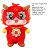 Chinese Style Cartoon Zodiac Dragon Plush Doll Year of 2024 Mascot Lucky Red Dragon Plushies Soft Stuffed Animal Doll Festival Home Party Decoration