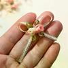 (10pcs/pack) 4.5cm Rose Bud Bow White Pink 2 Rose Bows Wedding Gift Box Hair Accessories Home Christmas Bows Decoration