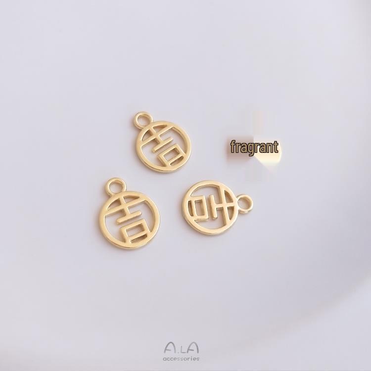 

Браслет-подвеска из золота 14 карат с символом Ruyi Fu - Ювелирное украшение с благоприятным шармом