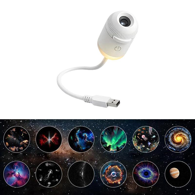 Rotatable Galaxy Starry Sky Projector Portable Car Home Decor 2-In-1 Wiring-Free Led Sunset Atmosphere Lamp Children Adult Gifts