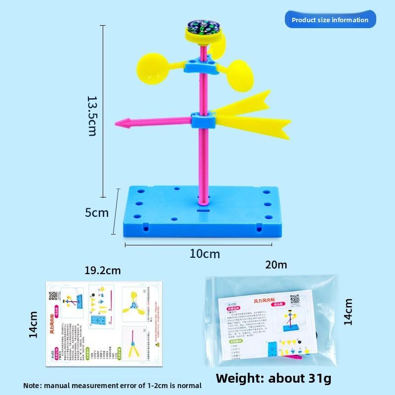 Simulated Plastic Wind Vane Assembly Model Material Set For Childrens Stem Activities