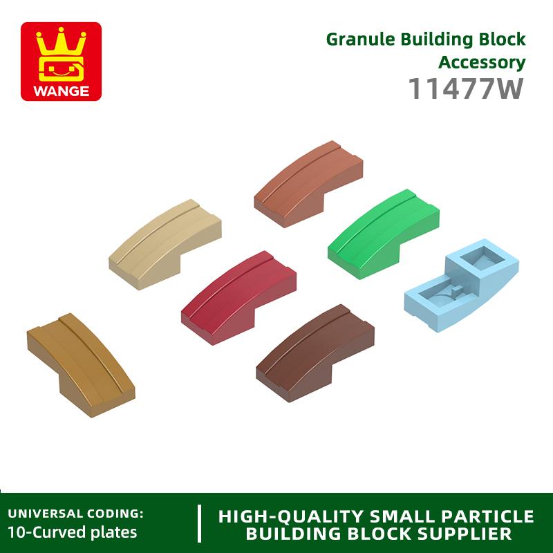 333Pcs/lot 11477W Slope Curved 2 x1 Block Moc Colour Accessories Compatible with with Brick DIY Children's Toy Building Assembly Parts