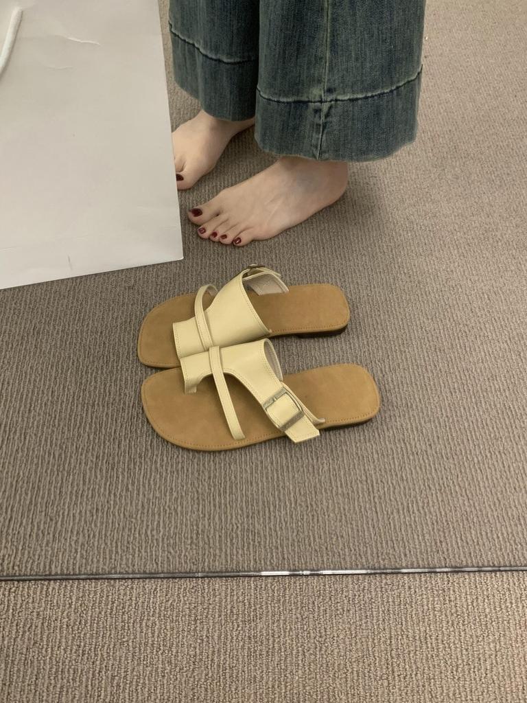 Retro Style Toe Slippers Women Wear Beautiful Fairy Casual Beach Sandals Sandals