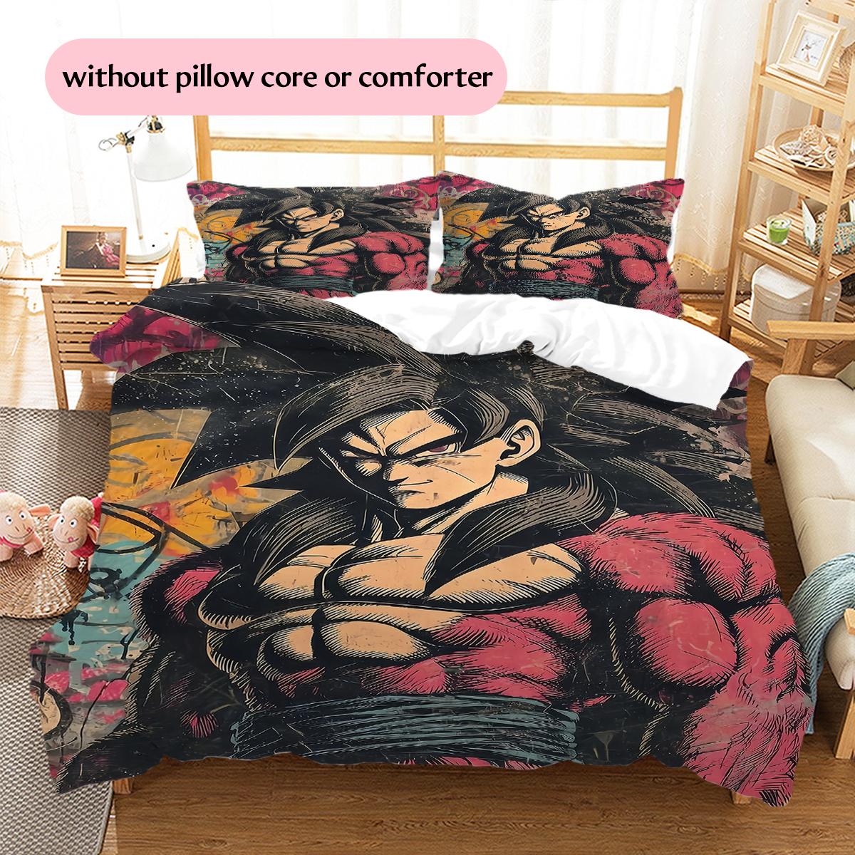 Saiyan CollectionPattern Bedding Quilt Set  Home Decoration  Gift (1 * duvet cover + 2 * pillowcase  without core) 135x200cm