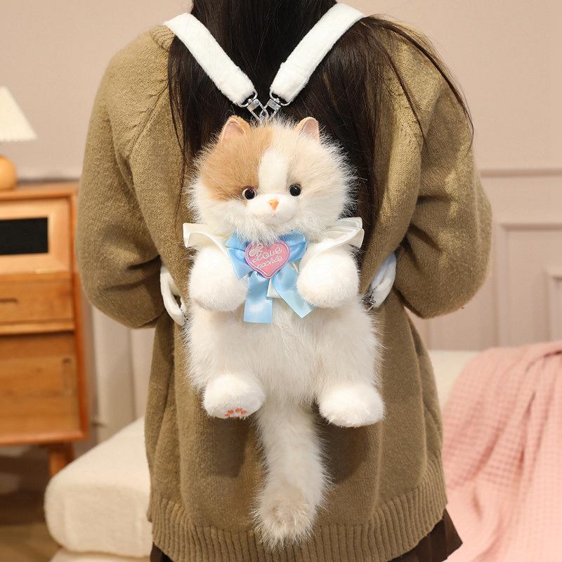 Cat Plush Backpack & Kitten Doll - Stuffed Toy Gift for Kids