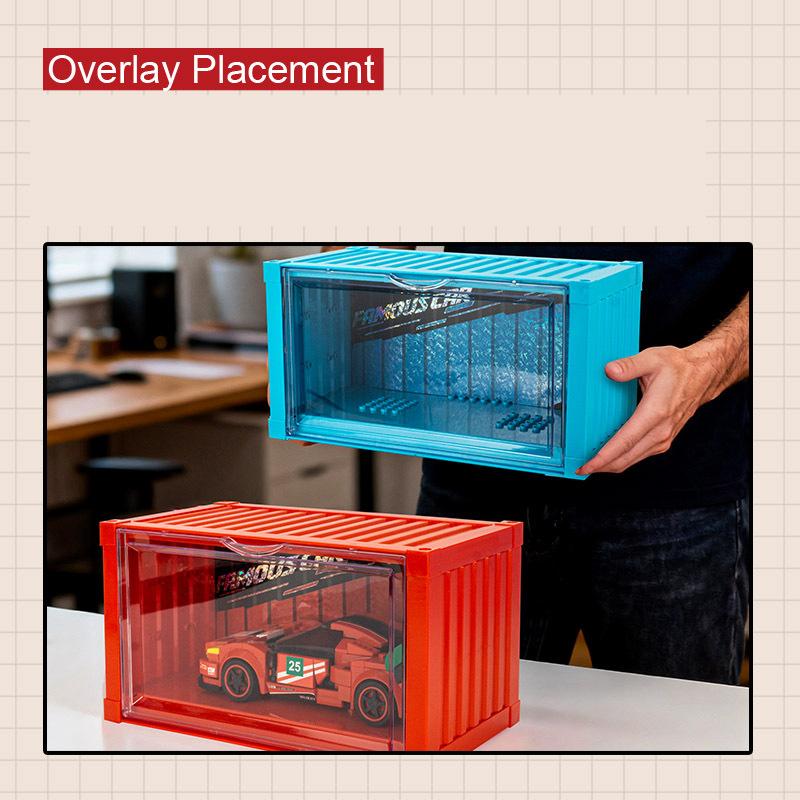 Caixa de Exibição Carro Veloz Recipiente Caixa de Armazenamento Modelo Caixa à Prova de Poeira Moc Diy Blocos de Construção Para 76914 76906 76900 BaseplateBrinquedos