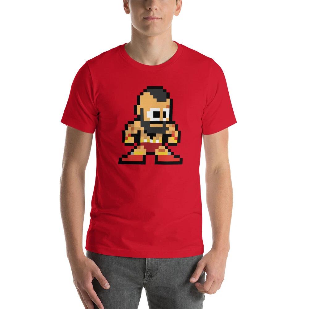 

Zangief SF2 Street Fighter 2 SF6 6 VI 8-bit Retro Pixel Art Vintage T-Shirt 3XL