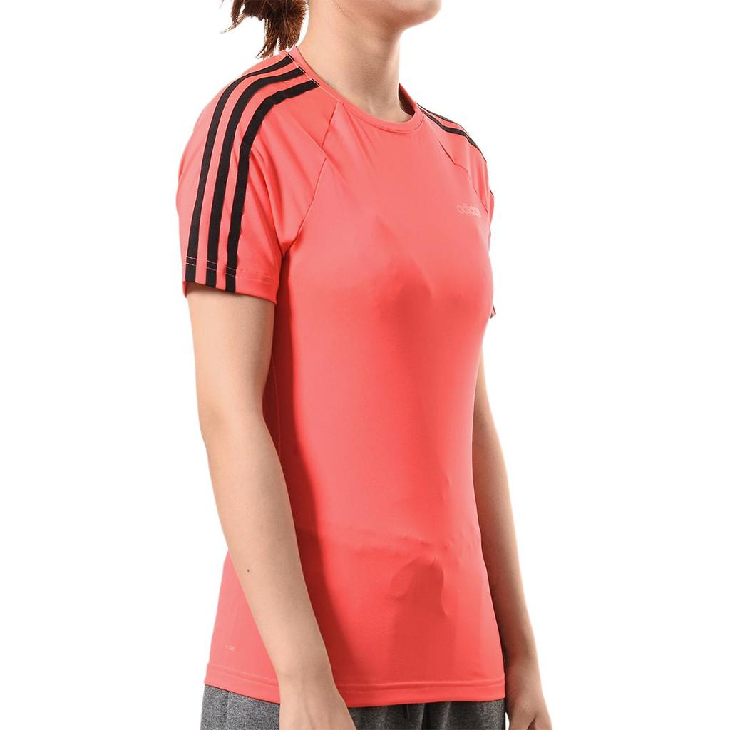 adidas Womens Training Series Fashion Comfortable Soft Skin-Friendly Quick-Dry Short Sleeve Raglan T-Shirt Women Tops Red EH8724