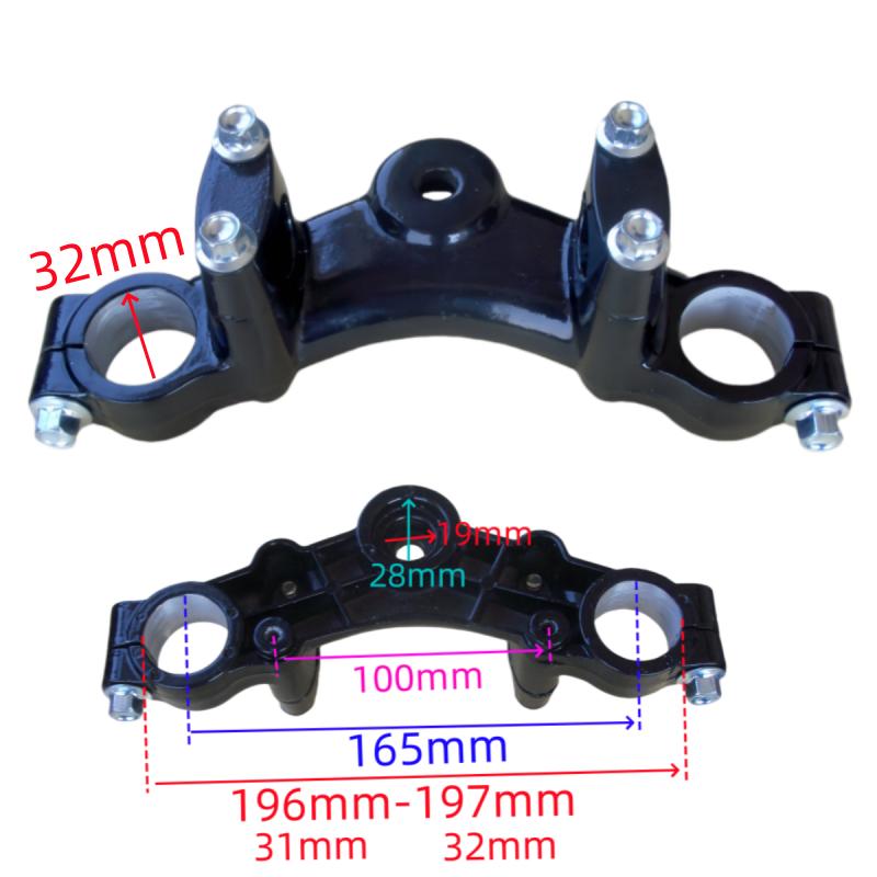 Front shock absorber mounting bracket motorcycle steering wheel joint board for SUZUKI GN125cc CNC Steering handle fixing plate