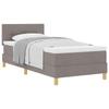 Box Spring Bed with Pillows and Headboard Taupe 80 X 200 Cm Fabric