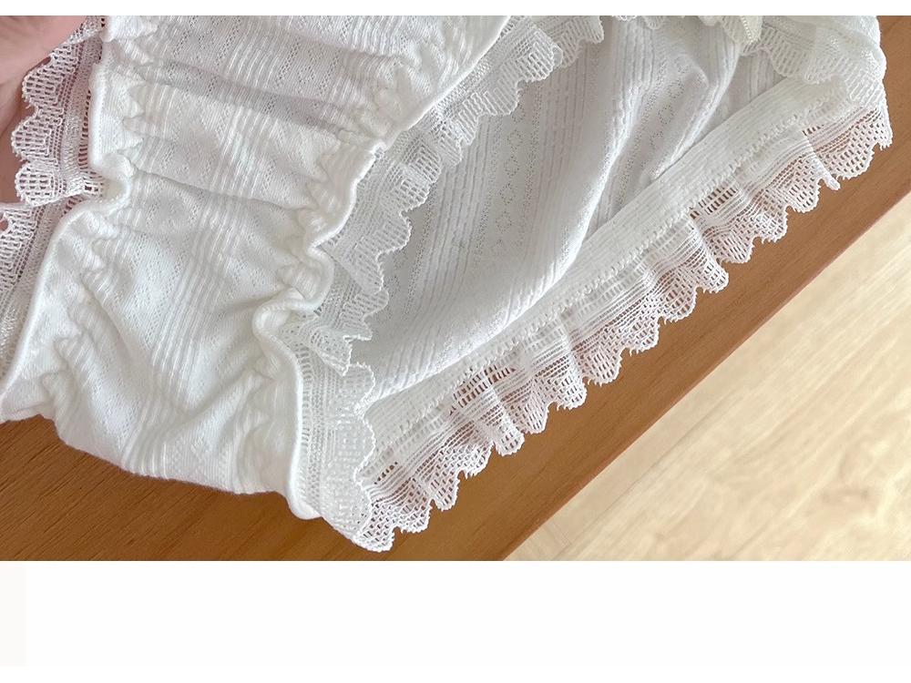Japanese Sweet Strawberry Lace Trim Women's Panties - Cute, Comfortable, Soft Triangle Design for Summer.