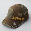 Distressed Remake Low Cap 6 Panel Full Cap Baseball Cap Cotton Cap Hat Cap Black All Season Deep Spring Summer Khaki 01 [AVIREX] Men's