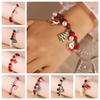 Christmas Tree Elk Xmas Bracelet Bell Beaded Xmas Bracelet Christmas Jewelry  Christmas Gift