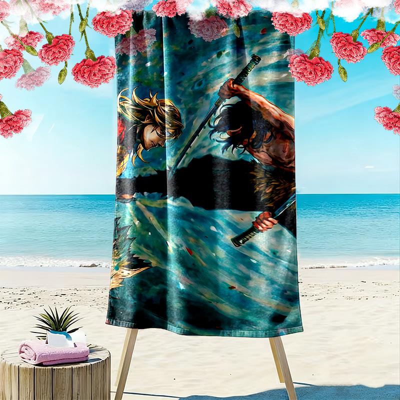 Inosuke Hashibira Print Beach Towel, Large Soft Quick Dry Towel for Beach Camping Swimming