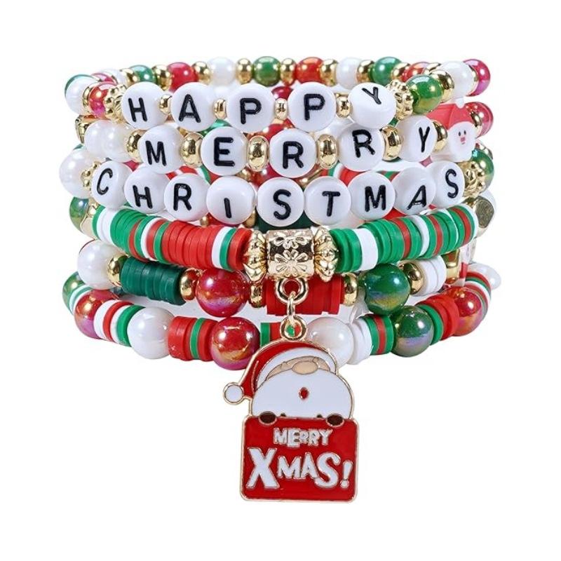 JYL TS Bracelet Christmas Stackable  Festive Elements Invites Holiday Blessings