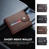 OMPC8 Leather Wallet Short Multi Credit Card Holder Male Purse Money For BMW 1 3 5 Series G30 G32 G38 2021 2020 2019 2018 E46 E91