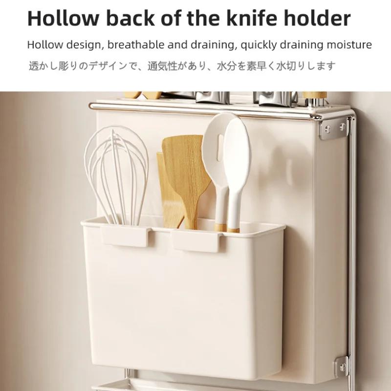 Kitchen Knife Drying Holder With Drainer Integrated Knives Chopsticks Fork Spoon Storage Rack Sink Utensils Organizer Container