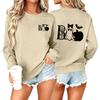 Women's Halloween Print Neck Pullover Sweatshirt Trendy Casual Fall Fashion