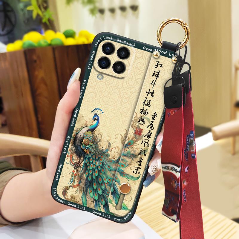 Strapazierfähige Lanyard-Handyhülle für Samsung Galaxy M33 5G Global/SM-M336B/DS/Jump2 Mode-Rückseite für Mama Ständerring