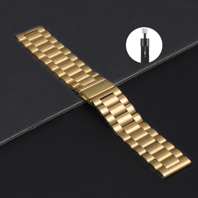Classic 22mm 20mm 18mm Metal Strap for Samsung Galaxy Watch 46mm/3/Gear S3/Huawei Watch GT 2/3 Pro Stainless Steel band for Amazfit GTR