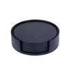 6PCS Hot Sale PU Leather Marble Coaster Drink Coffee Cup Mat Easy To Round Tea Pad Table Holder Clean Placemats Coaster Set