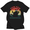 Humor Pew Pew Madafakas Tshirts Men Short Sleeved Print T Shirt Unique Black Funny Cat T-shirt Slim Fit Cotton Tee Tops Over#Color