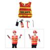 Kids Halloween Role Play Costumes, Fireman Costume with Fire Extinguisher, Walkie-talkie, Crowbar for Children
