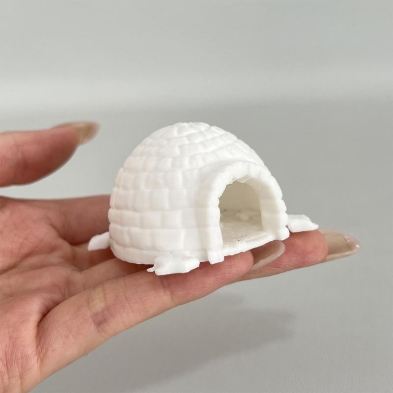 Mini Igloos Model Realistic Ice House Figurines Desktop Ornament Miniature Arctics Ice House Microlandscape Decorations