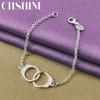 CHSHINE Fine 925 Sterling Silver Handcuffs Bracelet For Women Lovers Wedding Fashion Charm Jewelry