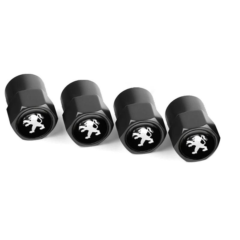 Aluminum Alloy Car Tire Valve Stem Caps Wheel Valve Accessories For Peugeot 408 308 5008 Landtrek 208 3008 2008 Rifter 508 301
