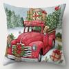 Christmas Theme Pillowcase New Year Gift Car Christmas Tree Pillow Cover Home Room Decoration Living Room Sofa Cushion Cover