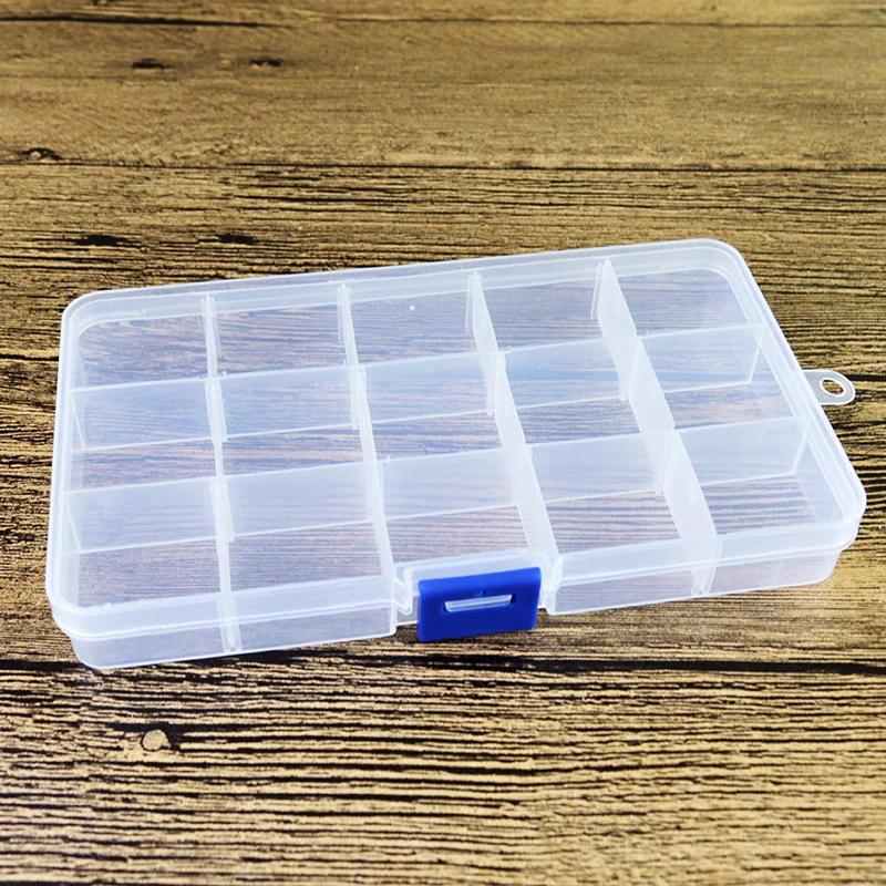 10/15/24 Grids Compartments Plastic Box Jewelry Bead Storage Container DIY Organizer Beads Bracelet Jewelry Boxes Tool Parts Box