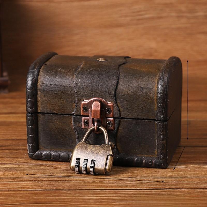 Storage Wooden Classic Box With Lid For Desk And Home Decoration Organization