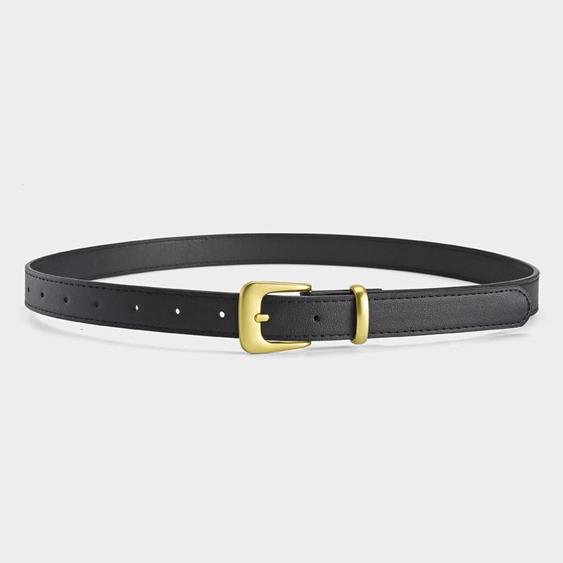 Stylish Pu Leather Casual Belt For Men And Women Versatile Black Jeans Accessory