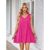 Vneck Sleeveless Solid Color Vest Dressv Neck Sleeveless Pure Color Vest Dress