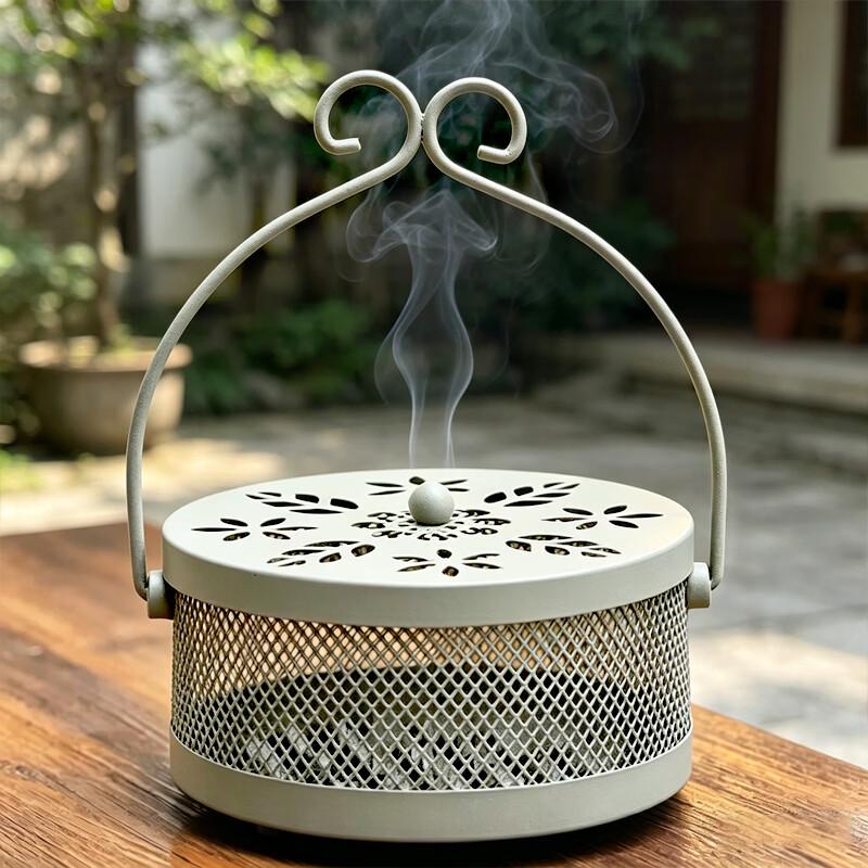 

Decorative Fireproof Mosquito Coil Holder with Lid