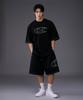 Mihag Stroke Logo Stitch Oversized T-Shirt (Black)