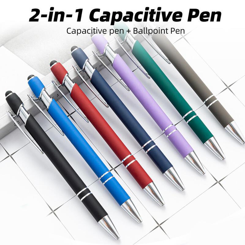 Hdoorlink Universal 2 In 1 Metal Stylus Pens with Ballpoint Pens for iPhone Android Touch Screen Pen for All Capacitive Screen