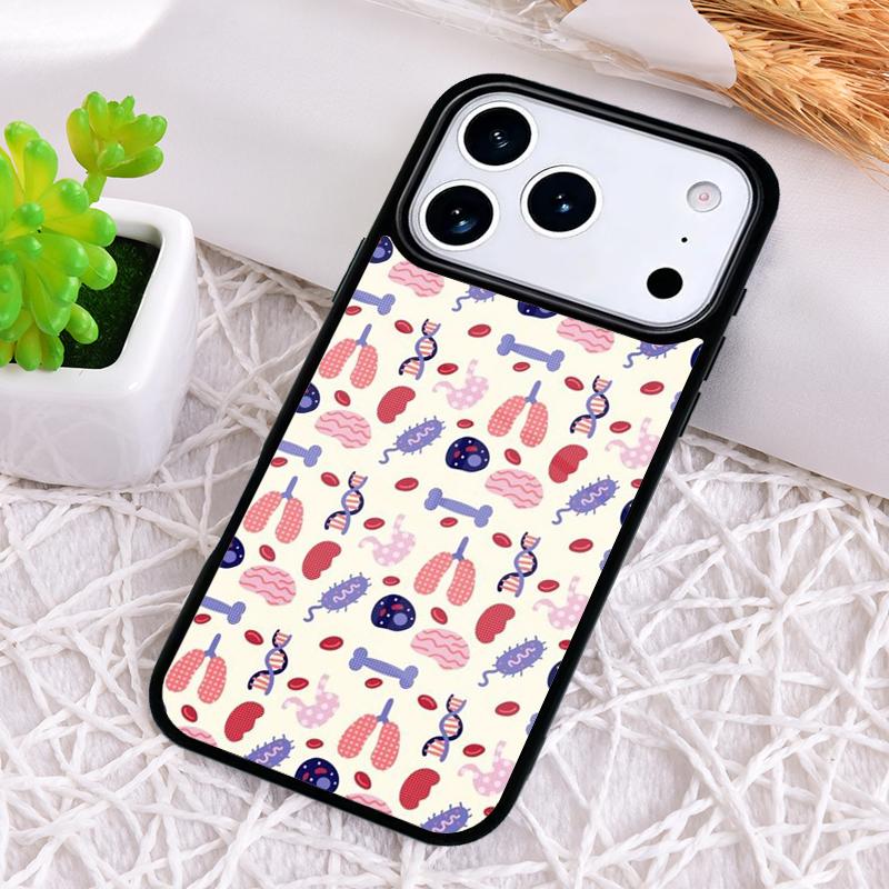 Medical Human Organs Brain Kidney Art Shockproof Phone Case for iPhone 17 Air 16e 15 11 12 14 13 Pro Max Cover Coque