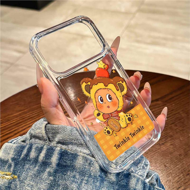 

Suitable for iPhone 17 Pro Max: New Bear Star Silicone Transparent Case iPhone 14 Pro
