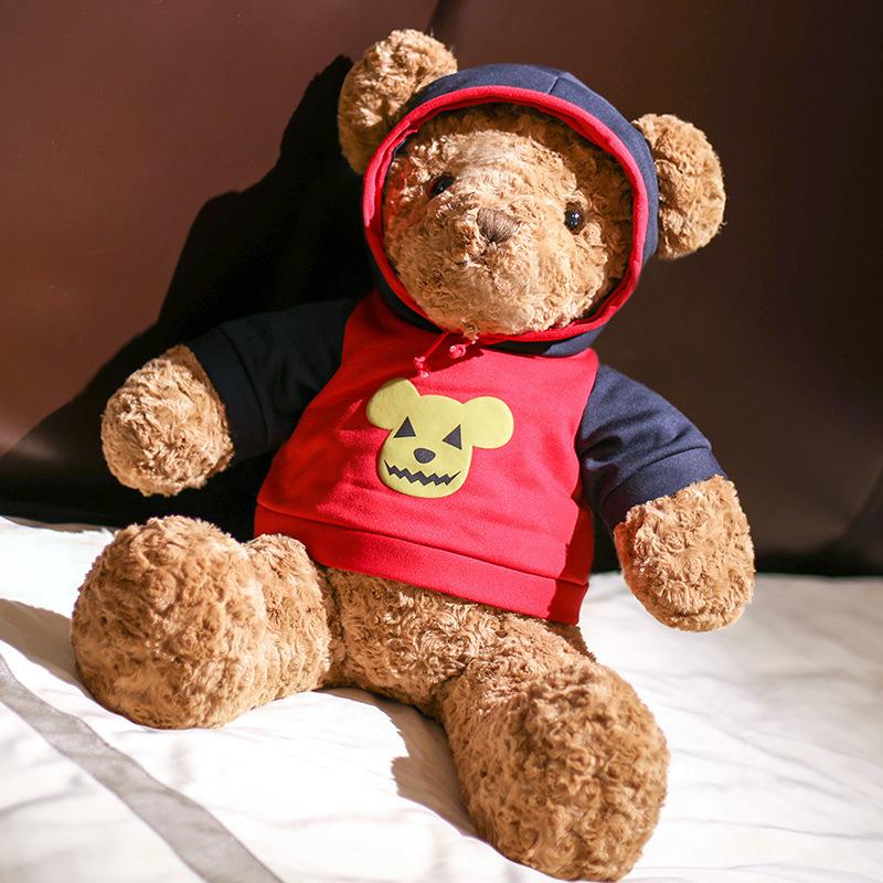 Hug Baby Violent Bear Plush Toy Sweatshirt Teddy Bear Doll Girl Birthday Gift