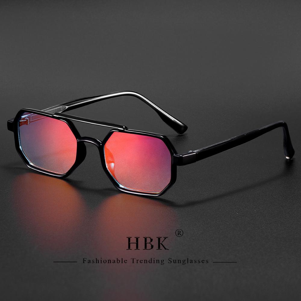 HBK Retro Vīriešu Saulesbrilles Taisnstūrveida Plakans