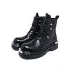 Men’s Retro Thick Sole Platform Punk Boots Elevator Street Style Big Head Motorcycle Boots High Boots Plus Size