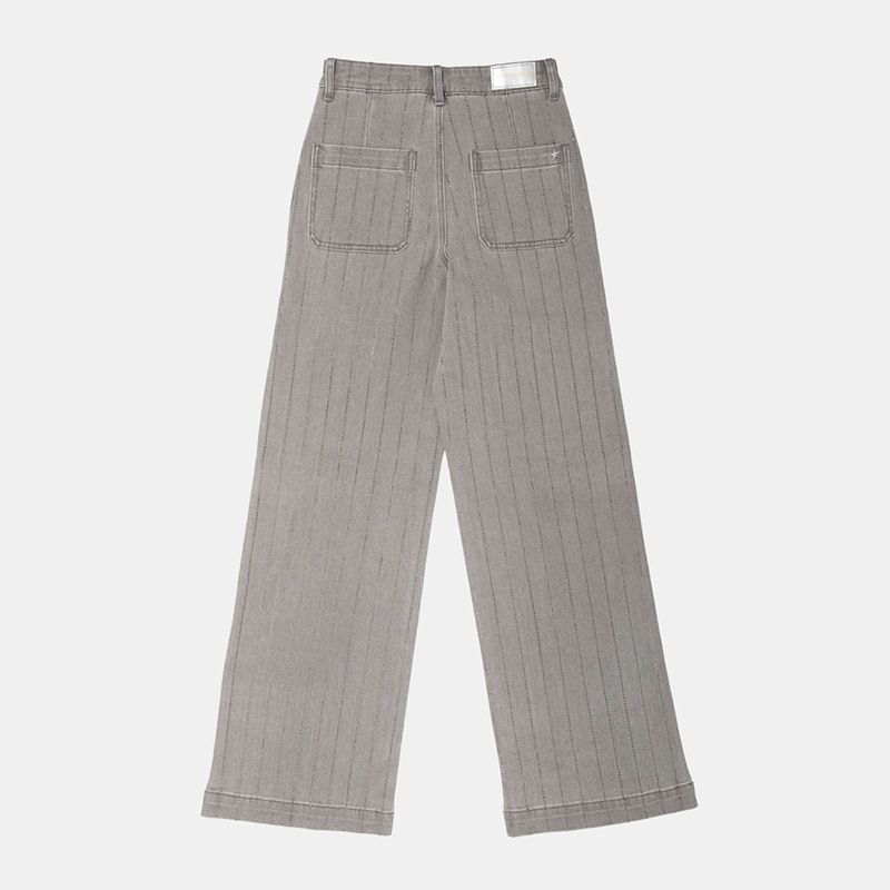 Jean gris atlanty à strass avec poches Femme LA PETITE ETOILE