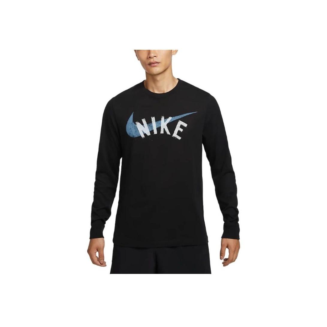 

Nike Dri-Fit Quick-Dry Crew Neck Long Sleeve Training T-Shirt Men Tops Black HF6133-010 L
