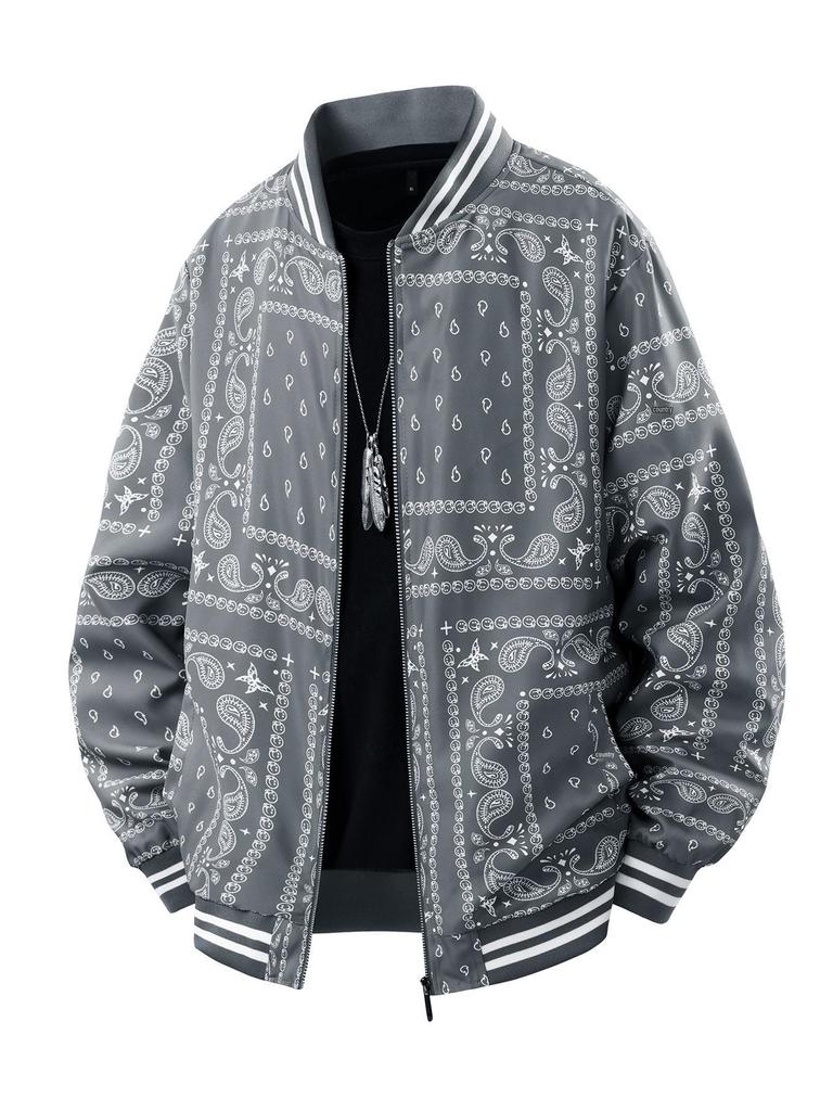 Free Shipping - Men's Casual Stand-up Collar Jacket: Versatile & Trendy for Middle-Aged and Young Adults