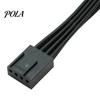 PWM Fan Splitter Cable 13.5cm Professional Tinned Copper Wide Compatibility 1 Hub to 2 4 Pin Extension for Desktop Corrosion-resistant