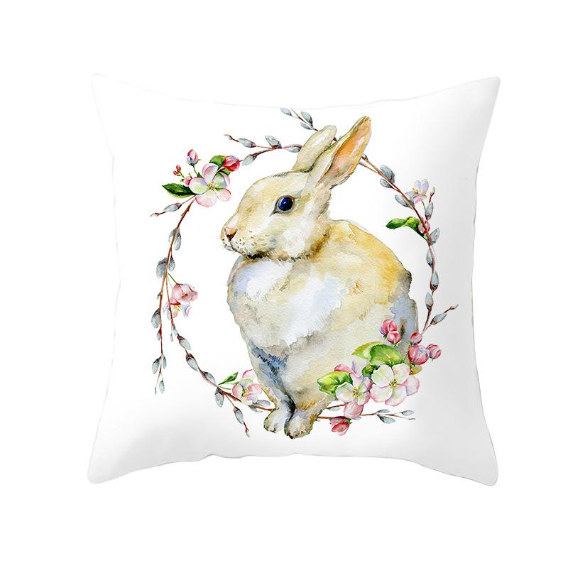 New Easter Bunny Pillow Cover Festive Home Decor Pillow Cover