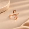 Reiner Kupfer-Spiralring, Minimalistischer Bandring Schmuck für Damen, Einfacher Alltagsring